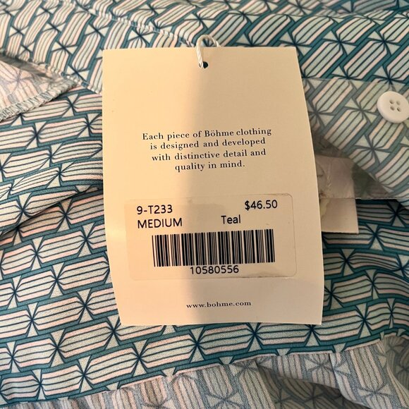 NWT Bohme Button Up Blouse, Size M - Picture 7 of 7